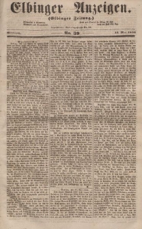 Elbinger Anzeigen, Nr. 39. Mittwoch, 14. Mai 1856