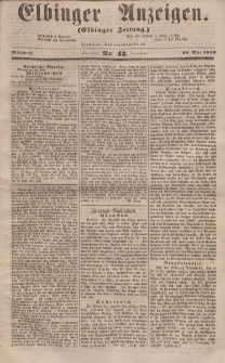Elbinger Anzeigen, Nr. 43. Mittwoch, 28. Mai 1856