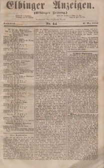 Elbinger Anzeigen, Nr. 44. Sonnabend, 31. Mai 1856