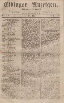 Elbinger Anzeigen, Nr. 52. Sonnabend, 28. Juni 1856