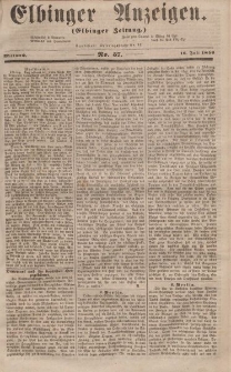 Elbinger Anzeigen, Nr. 57. Mittwoch, 16. Juli 1856