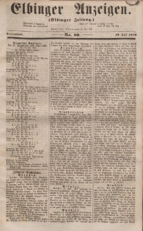 Elbinger Anzeigen, Nr. 60. Sonnabend, 26. Juli 1856