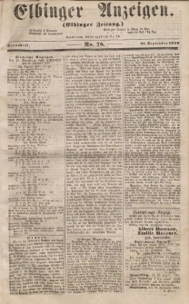 Elbinger Anzeigen, Nr. 78. Sonnabend, 27. September 1856