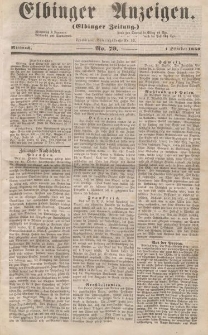 Elbinger Anzeigen, Nr. 79. Mittwoch, 1. Oktober 1856