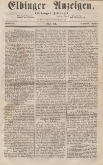 Elbinger Anzeigen, Nr. 81. Mittwoch, 8. Oktober 1856