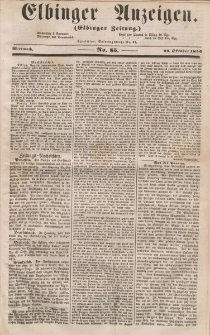Elbinger Anzeigen, Nr. 85. Mittwoch, 22. Oktober 1856