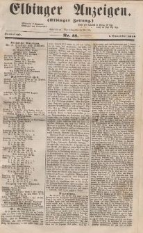 Elbinger Anzeigen, Nr. 88. Sonnabend, 1. November 1856