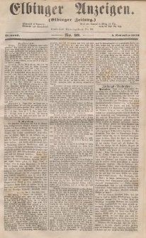 Elbinger Anzeigen, Nr. 89. Mittwoch, 5. November 1856