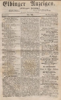 Elbinger Anzeigen, Nr. 96. Sonnabend, 29. November 1856