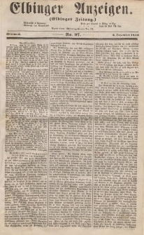 Elbinger Anzeigen, Nr. 97. Mittwoch, 3. Dezember 1856