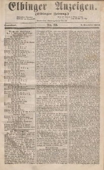 Elbinger Anzeigen, Nr. 98. Sonnabend, 6. Dezember 1856
