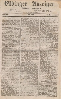 Elbinger Anzeigen, Nr. 99. Mittwoch, 10. Dezember 1856
