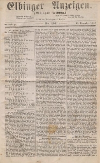 Elbinger Anzeigen, Nr. 104. Sonnabend, 27. Dezember 1856