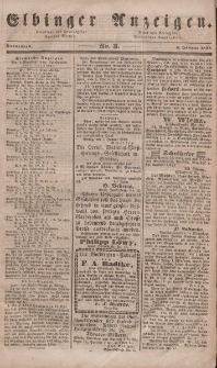 Elbinger Anzeigen, Nr. 3. Sonnabend, 8. Januar 1848