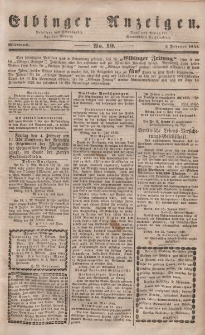 Elbinger Anzeigen, Nr. 10. Mittwoch, 2. Februar 1848