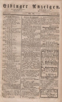 Elbinger Anzeigen, Nr. 11. Sonnabend, 5. Februar 1848