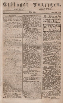 Elbinger Anzeigen, Nr. 12. Mittwoch, 9. Februar 1848