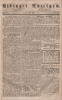 Elbinger Anzeigen, Nr. 16. Mittwoch, 23. Februar 1848