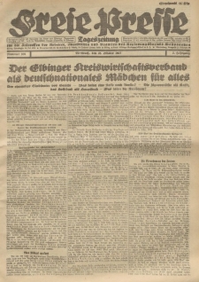 Freie Presse, Nr. 168 Mittwoch 26. October 1927 3. Jahrgang