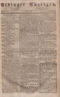 Elbinger Anzeigen, Nr. 17. Sonnabend, 26. Februar 1848