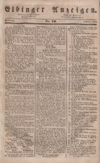 Elbinger Anzeigen, Nr. 20. Mittwoch, 8. März 1848