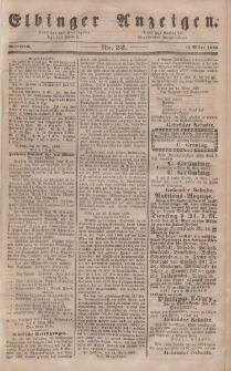 Elbinger Anzeigen, Nr. 22. Mittwoch, 15. März 1848