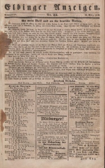 Elbinger Anzeigen, Nr. 25. Sonnabend, 25. März 1848