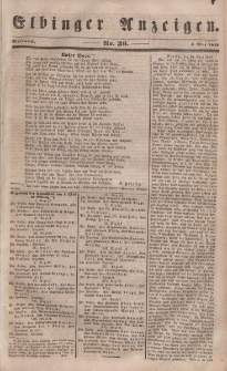 Elbinger Anzeigen, Nr. 36. Mittwoch, 3. Mai 1848