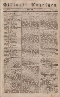 Elbinger Anzeigen, Nr. 37. Sonnabend, 6. Mai 1848
