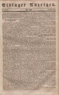 Elbinger Anzeigen, Nr. 42. Mittwoch, 24. Mai 1848