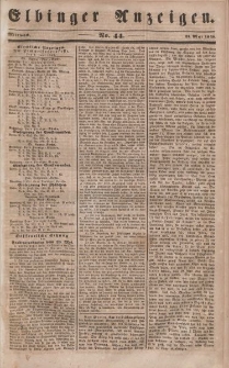 Elbinger Anzeigen, Nr. 44. Mittwoch, 31. Mai 1848