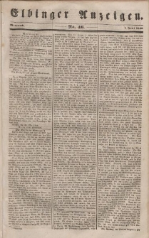 Elbinger Anzeigen, Nr. 46. Mittwoch, 7. Juni 1848