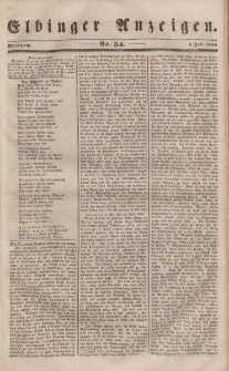 Elbinger Anzeigen, Nr. 54. Mittwoch, 5. Juli 1848