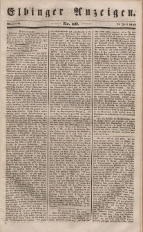 Elbinger Anzeigen, Nr. 60. Mittwoch, 26. Juli 1848