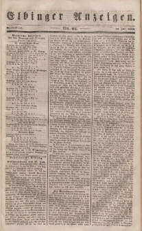 Elbinger Anzeigen, Nr. 61. Sonnabend, 29. Juli 1848