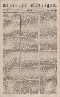 Elbinger Anzeigen, Nr. 68. Mittwoch, 23. August 1848
