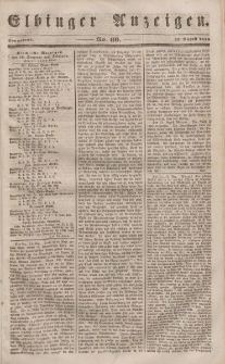 Elbinger Anzeigen, Nr. 69. Sonnabend, 26. August 1848