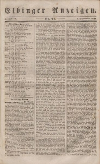 Elbinger Anzeigen, Nr. 71. Sonnabend, 2. September 1848