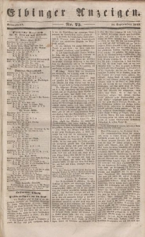 Elbinger Anzeigen, Nr. 75. Sonnabend, 16. September 1848