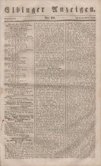 Elbinger Anzeigen, Nr. 77. Sonnabend, 23. September 1848