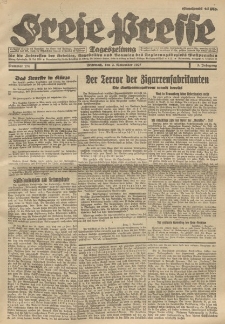 Freie Presse, Nr. 174 Mittwoch 2. November 1927 3. Jahrgang