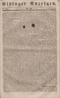 Elbinger Anzeigen, Nr. 82. Mittwoch, 11. Oktober 1848