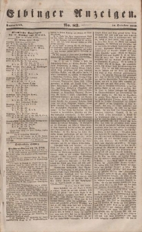 Elbinger Anzeigen, Nr. 83. Sonnabend, 14. Oktober 1848