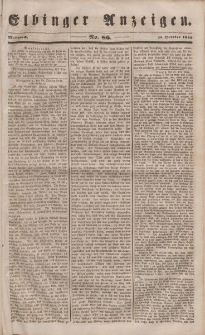 Elbinger Anzeigen, Nr. 86. Mittwoch, 25. Oktober 1848