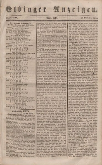 Elbinger Anzeigen, Nr. 87. Sonnabend, 28. Oktober 1848