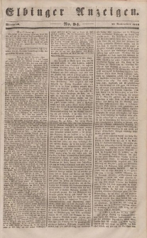Elbinger Anzeigen, Nr. 94. Mittwoch, 22. November 1848