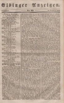 Elbinger Anzeigen, Nr. 95. Sonnabend, 25. November 1848