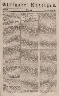 Elbinger Anzeigen, Nr. 96. Mittwoch, 29. November 1848