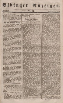 Elbinger Anzeigen, Nr. 96. Mittwoch, 29. November 1848
