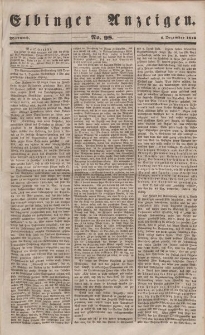 Elbinger Anzeigen, Nr. 98. Mittwoch, 6. Dezember 1848